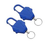 TOYANDONA 2pcs Retractable Extendable Key Lanyards with Carabiner Portable Badge Holder and Keychain for Outdoor Hiking Camping Survival Lightweight Secure Access Reel for Id Cards and Keys