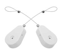 TOYANDONA 2pcs Retractable Remote Control Cable Lock with Adhesive Patch for Anti-Theft Security, Steel Wire Pull Box, Plastic Material, Suitable for Phone and Tv in Homes and Shopping Malls
