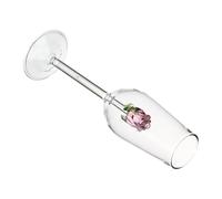 TOYANDONA 2pcs Rose Crystal Glass Wine Goblet Stylish Toasting Cup for Party Wedding Home Use Food-Grade Glass Smooth Rim Elegant Design