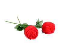 TOYANDONA 2pcs Rose Shape Ring Boxes Jewelry Display Holder Small Delicate Wedding Engagement Proposal Ring Box for Ceremony