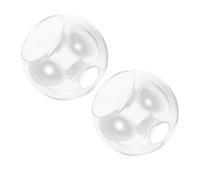 TOYANDONA 2pcs Round Glass Globe Lamp Shade Covers with Dual Hole E27 Fitter 5.1 Inch Diameter Replacement Fixture Globes for Floor Lamps Easy to Clean with Crystal Glossy Surface for Living
