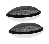 TOYANDONA 2pcs Round Linen Felt Hat Base with Black Mesh, DIY Fascinator Hair Accessory Support for Women’s Wedding Hats and Craft Making