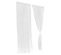 TOYANDONA 2pcs Rustic Sheer Curtain White Light Filtering Window Drapes for Farmhouse Bedroom Dining Balcony Soft Sunlight Privacy Balance Home Decor