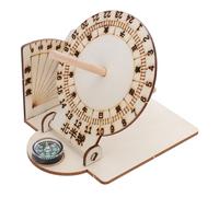 TOYANDONA 2pcs Scientific Wooden Sundial Model Educational Equatorial Sun Clock for DIY Outdoor Learning Tool Geographical Study Stem for Classroom Experiments