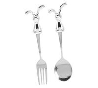 TOYANDONA 2pcs Set Adorable Cartoon Utensils for Toddlers Lightweight and Safe for Weaning and Encouraging Happy Eating Easy to Clean Tableware for Boy Girl
