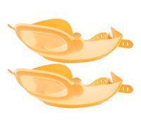 TOYANDONA 2pcs Shampoo Caps Adjustable Waterproof Bath Visors with Eye Shield and Ear Protection in Orange during Outdoor Adventures or Hotels