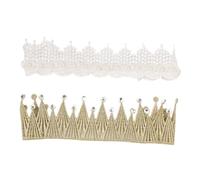 TOYANDONA 2pcs Shiny Crown Hairband Sequin Design for Party Occasions Includes Delicate Lace and Sparkly Elements for Newborns and Toddlers Special Events