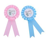 TOYANDONA 2pcs Shower Gender Reveal Badges for Mommy and Daddy to Be, Polyester Material, Not Easy to Break, Chic Colour and Unique Design, Photo Prop for Gender Reveal Party
