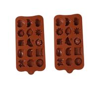 TOYANDONA 2PCS Silicone Baking Gadgets Multi-Purpose Chocolate and Fondant Molds Non-Stick DIY Cake Candy Baking Tools for Home and Professional Use Random Color
