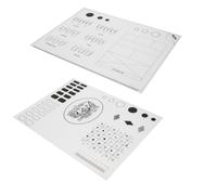 TOYANDONA 2pcs Silicone Nail Art Practice Mat Black with Testing Zones and Different Sizes of Nail Shapes Soft Manicure Coloring Mat for Art and Polish