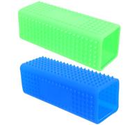 TOYANDONA 2pcs Silicone Pet Hair Removing Brush for Cat and Dog Hair Easy to Use Compact Solid Shape Soft Grooming Tool for Home and Bedding Furniture