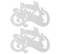 TOYANDONA 2pcs Silver Carbon Steel Christmas Die Cuts for Cards Making with Smooth Edges, Creative Embossing Moulds for DIY Scrapbooking and Album Decoration