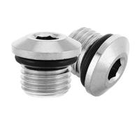 TOYANDONA 2pcs Silver Copper Chrome Plated Dive Gear Port Plug with Polished Surface, Minimizes Water Resistance and Provides Airtight Seal, Suitable for Professional Scuba Maintenance Plug