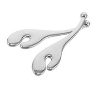 TOYANDONA 2pcs Silver Metal Eye Serum Applicator Stick with Massage Function, Reusable Face Cream Spatula for Targeted Eye Skincare and Puffiness Reduction