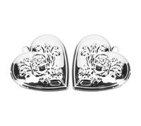 TOYANDONA 2pcs Silver Plated Heart Photo Locket Pendant with Daisy Design, Openable Picture Holder Necklace Lockets for and Granddaughter Memorial