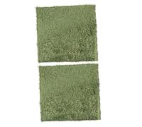 TOYANDONA 2Pcs Simulated Moss Mats for Tortoise Reptile Carpet Non-abrasive Cotton Material Double-sided Water Absorption Natural-looking Artificial Grass Lawn for Amphibians and Terrariums