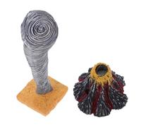 TOYANDONA 2Pcs Simulated Volcano and Tornado Science Sand Table for Realistic Natural Disaster Models for Stem Education Interactive Hands Learning for Home and Classroom