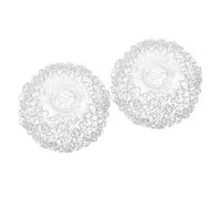 TOYANDONA 2pcs Small Glass Lamp Shade Cover with 80mm Diameter G9 Base, Aluminum Wire Round Globe Lampshade for Pendant Lights and Chandeliers in Living Room