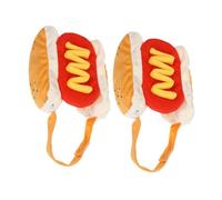 TOYANDONA 2PCS Small Pet Hot Dog Costume with Elastic Straps Warm and Cozy Halloween Outfit for Puppies and Kittens Non-slip Stretch Design for Comfortable Cosplay and Everyday Wear