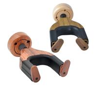 TOYANDONA 2pcs Solid Wood Guitar Hangers Detachable Wall Hook Holder for Wall Mount Guitar Rubber Protection