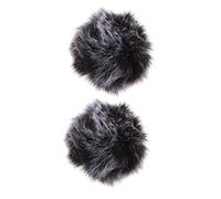 TOYANDONA 2Pcs Splash-Proof Microphone Sleeve with Artificial Wool Material, Strong Adaptability, Elastic Fit, Microphone Muff Covers for Professional Use