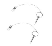 TOYANDONA 2pcs Stainless Steel Boat Tongue Stop Pins with Lanyard Quick Release Safety Accessories for Bimini Top Canopy Hardware