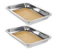 TOYANDONA 2pcs Stainless Steel Dissection Trays with Stable Wax Base for Biology Lab Use Medical Kidney Trays Easy Clean Educational Instruments for Efficient Specimen Fixing and Anatomy