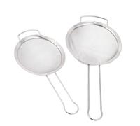 TOYANDONA 2pcs Stainless Steel Flour Sieves with Fine Mesh Rust-Resistant Kitchen Strainers for Baking and Sifting Flour Tea Soy Milk and Oil Residue and Lightweight Kitchen Tools
