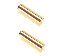 TOYANDONA 2pcs Stainless Steel Hawaii Guitar Slide Bar Ergonomic Design for Comfort Enhanced Sustain for Electric and Bass Lap Playing Golden Finish