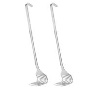 TOYANDONA 2pcs Stainless Steel Potato Masher with Long Handle for Mashed Potatoes String Mashing Handheld Food Smasher Tool Suitable for Food and Vegetable Puree