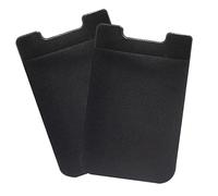 TOYANDONA 2pcs Sticky Phone Back Pocket Credit Card Holder Case Stretchy Self Adhesive Wallet for Secure Id Cash Storage Durable Comfortable Material Black