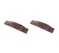 TOYANDONA 2pcs String Acoustic Guitar Bridge Replacement Slotted Saddle for Folk Guitar Easy Installation Shaped Vintage Look Essential Accessory for Musicians