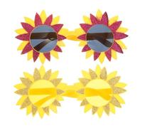 TOYANDONA 2pcs Sunflower Beach Party Sunglasses Lightweight Abs Fun Eyewear for Hawaiian Summer Pool Gatherings and Halloween Party Accessories