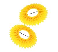 TOYANDONA 2pcs Sunflower Headgear Funny Flower Hat Costume for Kindergarten Sports Day Performance Props Summer Party Accessory