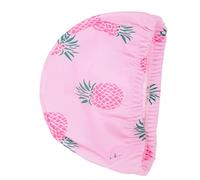 TOYANDONA 2Pcs Swim Cap Flexible Bathing Hat with Cute Pineapple Pattern Comfortable Cloth Design for Long and Hair for Swimming Bathing Spa Activities