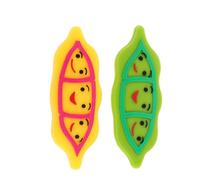 TOYANDONA 2Pcs Tennis Racket Vibration Dampeners Long Peasecod Silicone Shock Absorbers for Tennis Racquet Strings Yellow and Green for Sports and Training