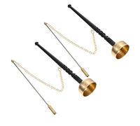 TOYANDONA 2pcs Tibetan Buddhist Hand Call Bell Handle Ritual Utensil for Temple Dharma Practice Crisp Sound for Meditation and Prayer