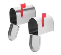 TOYANDONA 2pcs Tinplate Mailbox for Cookies Letters and Treats Metal Storage Boxes with Unique Design for Home Decor Holiday Versatile Use as Cookie Jar Mail Organizer