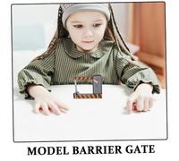 TOYANDONA 2pcs Train Railway Crossing Model Educational Construction for Science Kit Realistic Barrier Gate Track Accessories for Hand Eye Coordination and Mechanical Learning