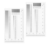 TOYANDONA 2pcs Transparent Crack Ruler Pocket Defect Detection Chart Plastic Inspection Gauge for Construction and Manufacturing Quick Flaw Measurement