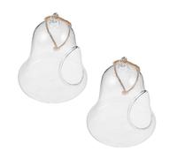 TOYANDONA 2pcs Transparent Glass Fillable Christmas Bell Ornaments DIY Hanging Decor with Candy Space Lightweight Sparkling Baubles for Festive Tree Decoration