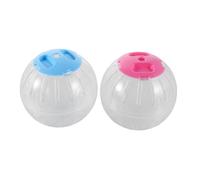 TOYANDONA 2pcs Transparent Hamster Exercise Wheels with Silent Technology for Small Pets Spacious Plastic Running Balls for Hamsters Chinchillas Guinea Pigs Easy to Clean Cage Accessories