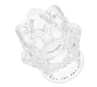 TOYANDONA 2pcs Transparent Lotus Toothpick Holder Glass Dispenser Elegant Refillable Toothpick Box for Dining Table Home Decor Restaurant Use