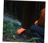 TOYANDONA 2Pcs Tree Felling Wedges Bright Orange Plastic Logging Chock Tools with Spiked Design for Chainsaw Tree Cutting and Safe Log Splitting