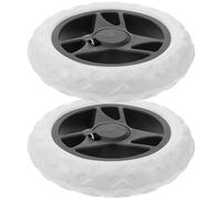TOYANDONA 2pcs Trolley Wheels Heavy Duty Replacement for Utility Cart Plastic with Easy to Replace Feature Suitable for Supermarket Shopping