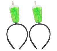 TOYANDONA 2pcs Tropical Party Headbands for Lightweight Comfortable Polyethylene Ice Cream Headband Shape Hair Accessories Set for Outdoor Fun and Beach Party