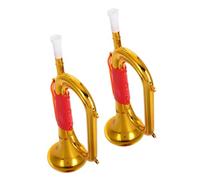TOYANDONA 2pcs Trumpet Lightweight Plastic Bugle for Stage Props and Cheerleading Musical Horn for Party Soccer Game Noise Maker and Performance Enhancer