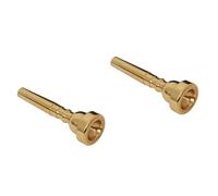 TOYANDONA 2pcs Trumpet Replacement Mouthpiece Copper Design Golden Finish Suitable for Trumpet and High Register Performance Professional Instrument Accessory