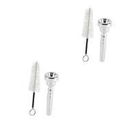 TOYANDONA 2pcs Trumpet Shape Cleaning Brush Professional Mouthpiece Cleaner Metal Plated Brush Trumpet Accessories Easy Blow