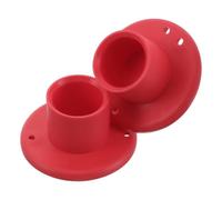 TOYANDONA 2pcs Unbreakable Red Rubber Golf Tees for Driving Range and Public Parks, 1 Inch Height, Exceptional Stability and Reusable Indoor and Outdoor Golf Mat Accessories for Training
